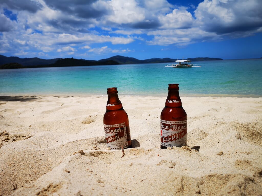 Bier am Strand
